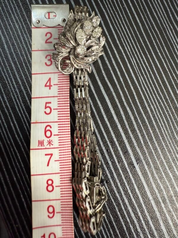 Pulsera de Plata Paladio con Diamantes – 19.1 g, 20 cm - Image 10