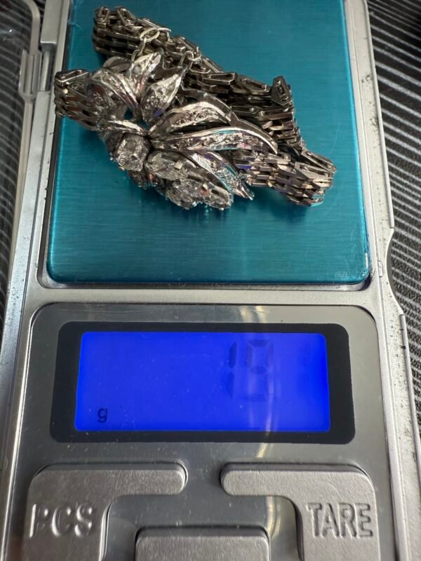 Pulsera de Plata Paladio con Diamantes – 19.1 g, 20 cm - Image 11