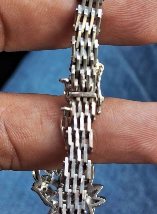 Pulsera de Plata Paladio con Diamantes – 19.1 g, 20 cm - Image 16