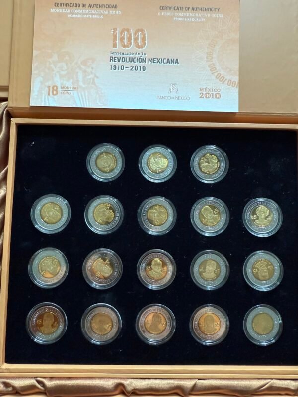 Sets 37 Monedas $5 Pesos Bicentenario Centenario Proof Like - Image 4