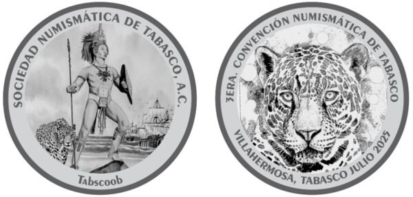 Medalla Conmemorativa 3ra Convención Numismatica de Tabasco Edición Limitada Plata .999 y Cobre .999 Año 2025 - Image 9