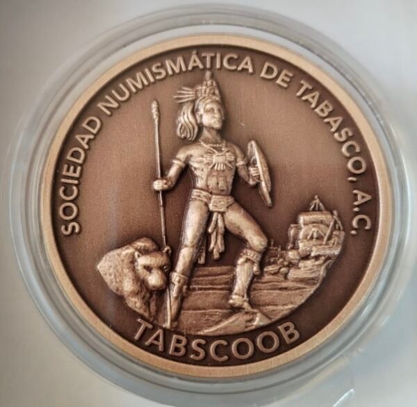 Medalla Conmemorativa 3ra Convención Numismatica de Tabasco Edición Limitada Plata .999 y Cobre .999 Año 2025 - Image 3