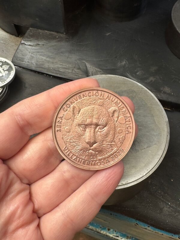 Medalla Conmemorativa 3ra Convención Numismatica de Tabasco Edición Limitada Plata .999 y Cobre .999 Año 2025 - Image 3