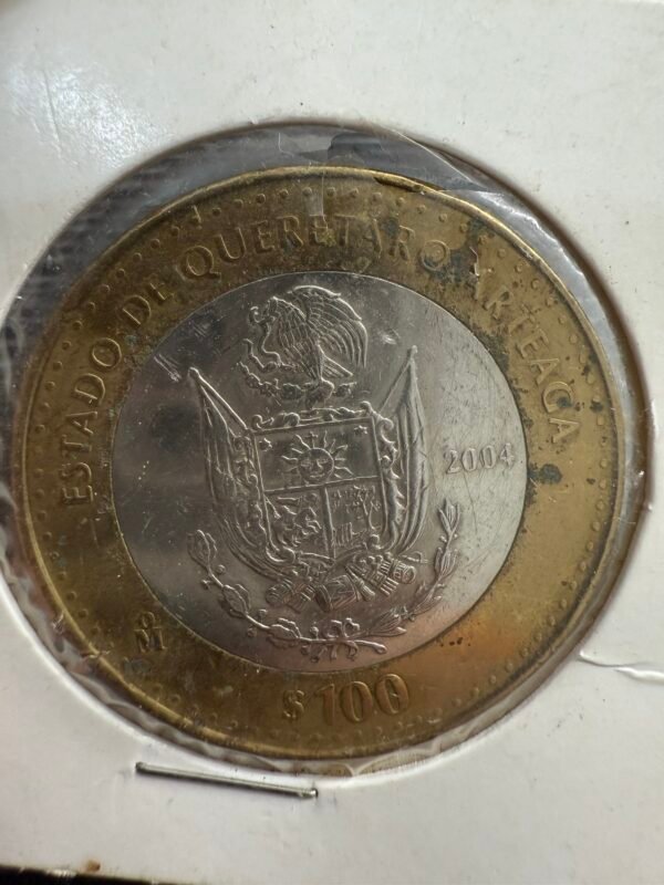 100 Pesos Querétaro 2004 Escudo de Guerra Primera Fase - Image 4