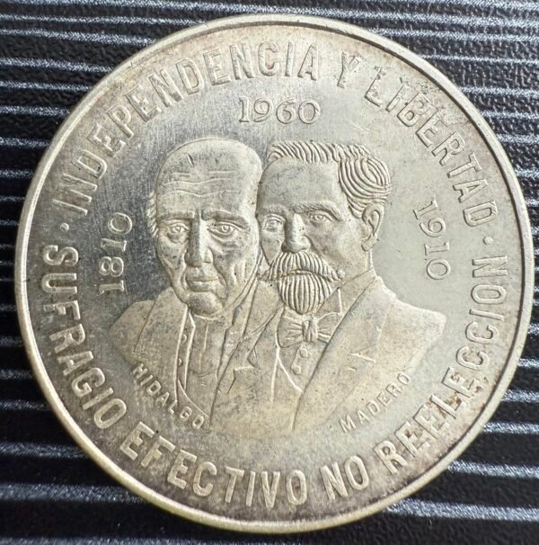 $10 Pesos Hidalgo y Madero 2 Cáritas 1960 - Image 2