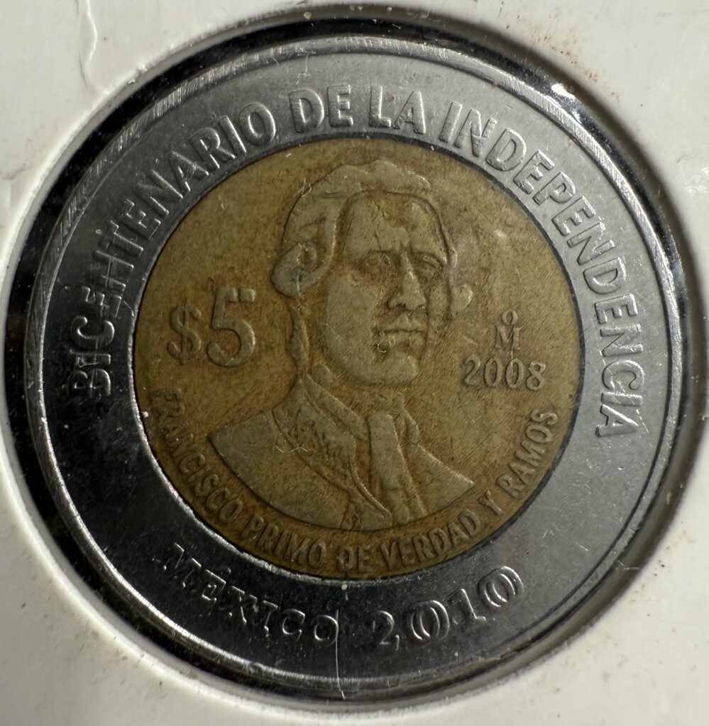 Inicio TodoPrecio.com 8 $5 Pesos Primo de Verdad 2010 | Error | Sin Puntos | Independencia