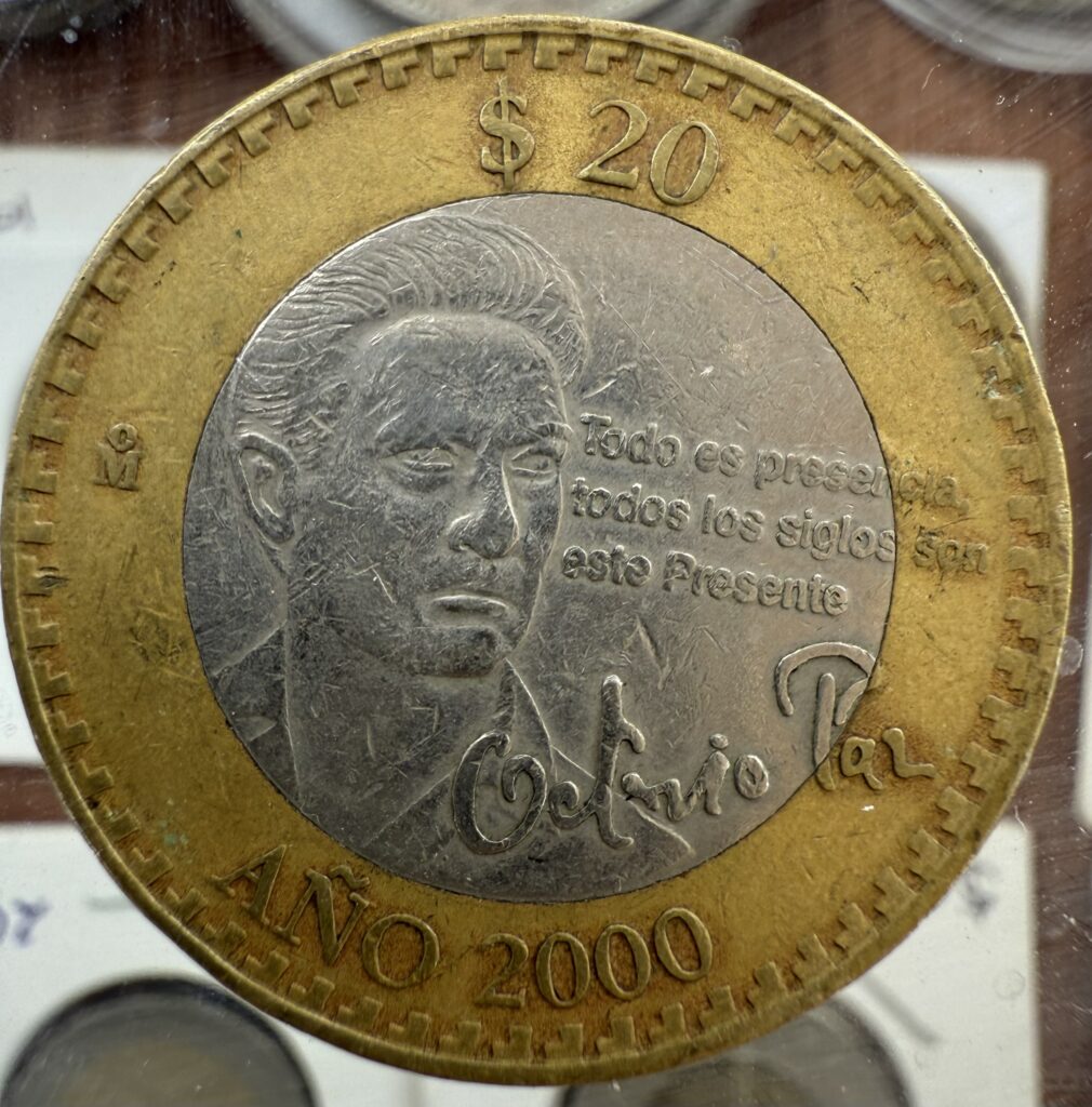 Inicio TodoPrecio.com 5 $20 Pesos Octavio Paz 2000 México Mo