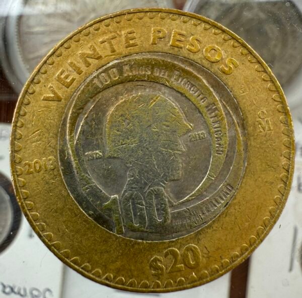 $20 Pesos 100 Años del Ejército Mexicano 2013