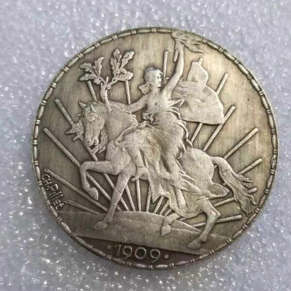 Peso Caballito Fantasía 1909 CH. Pillet