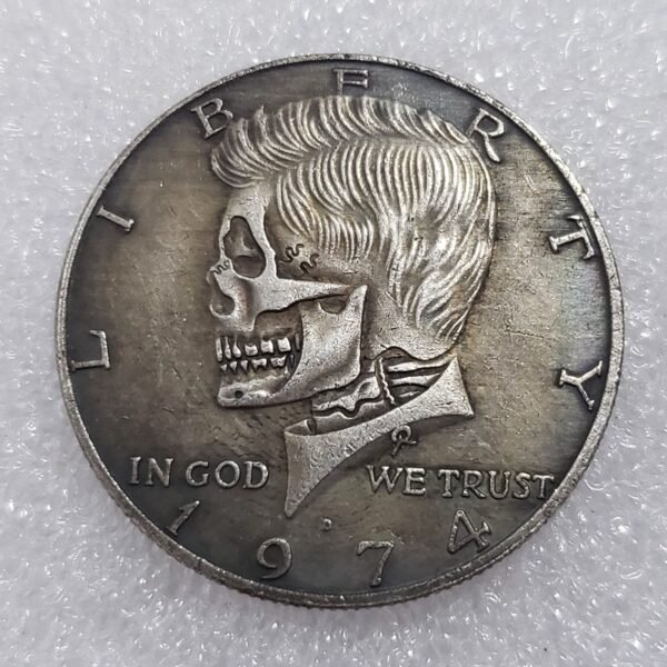 Cráneo Kennedy JFK 50 Centavos Dólar Fantasía