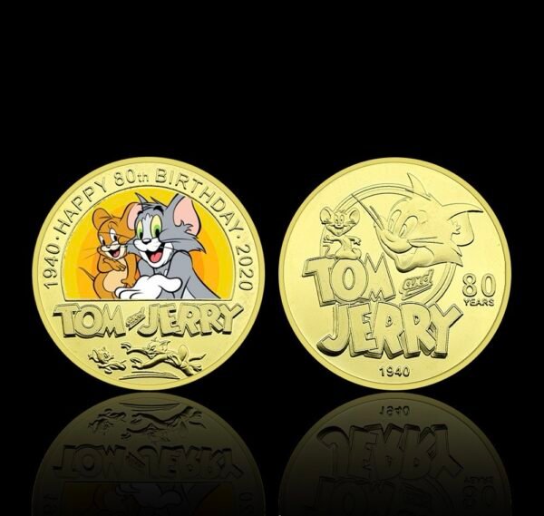 Souvenir Tom y Jerry Dorado 40mm