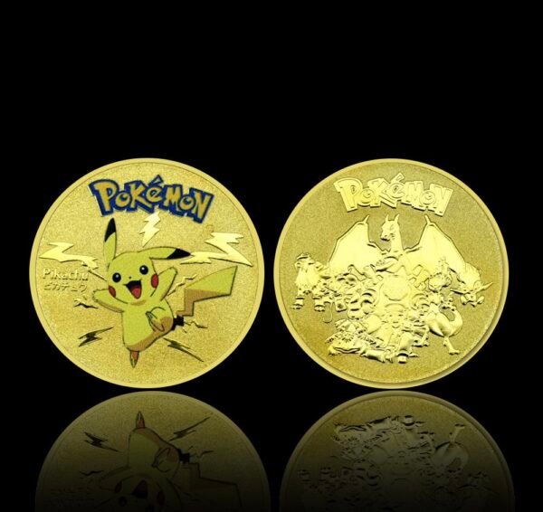Token Pikachu Dorado 40mm
