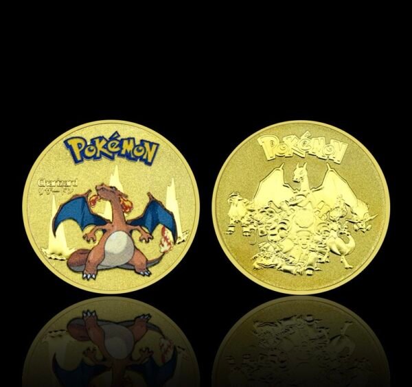 Token Charizard Dorado 40mm Metal