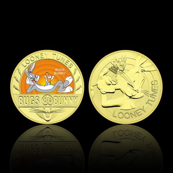 Token Bugs Bunny Looney Tunes Dorado 40mm Metal