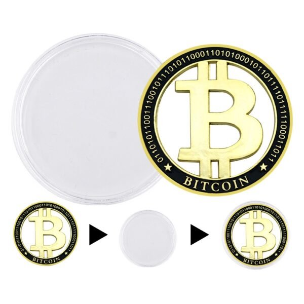 Token Bitcoin Metálico Bordeado