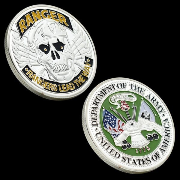 Token Ranger Militar Calaca Metálico