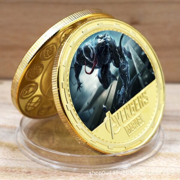 Ficha Avengers Venom 1 Onza Metálico Dorado