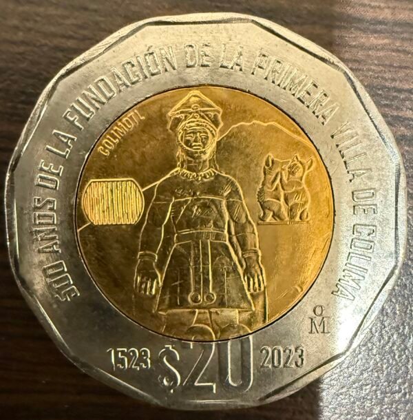 $20 Pesos 500 Años de la Fundación Colima  2023 | ERROR | UNC
