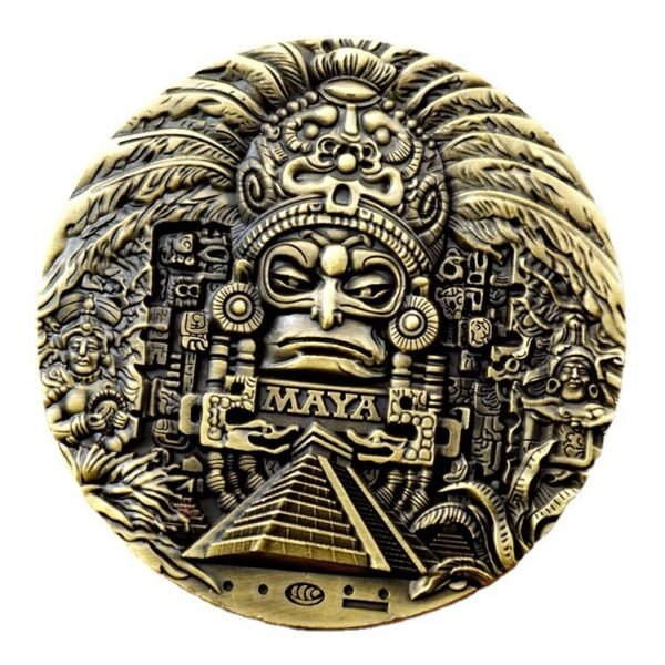 Medallón 4” Guerrero Maya | Calendario Azteca