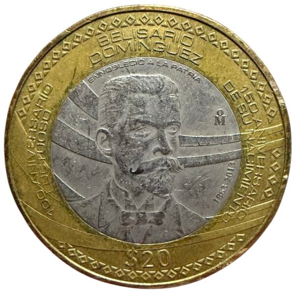 $20 Pesos Conmemorativa Belisario Domínguez 2013