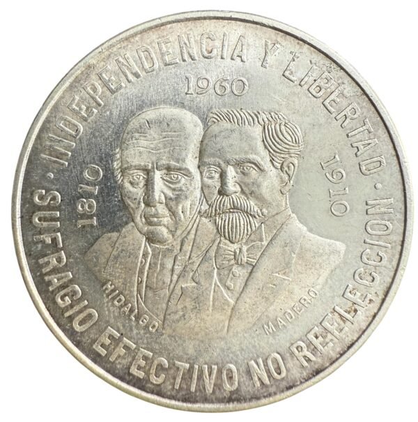 $10 Pesos Hidalgo y Madero 2 Cáritas 1960