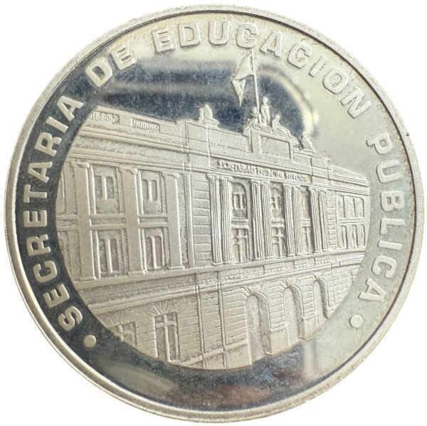 1 Onza Plata .999 30 Años de Servicios Secretaría de Educación Pública Mo. - Image 2