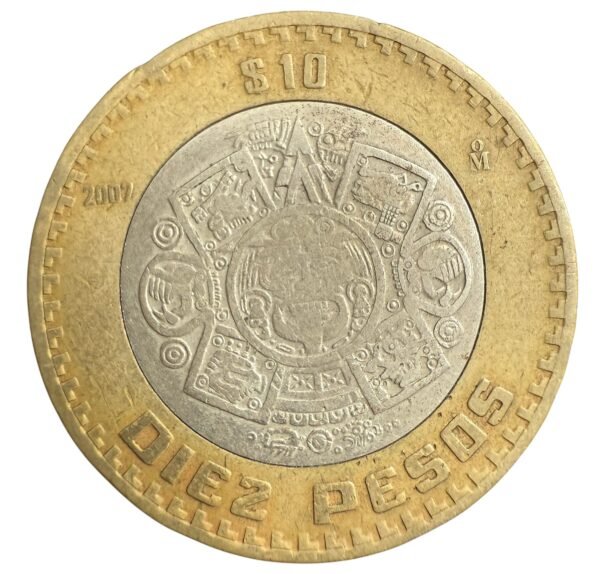 10 Pesos 2007 Grafila Invertida | Error Banco de México