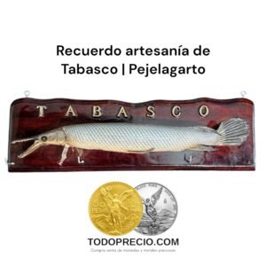 Recuerdo Souvenir Cuadro de Tabasco México Pejelagarto 45cm