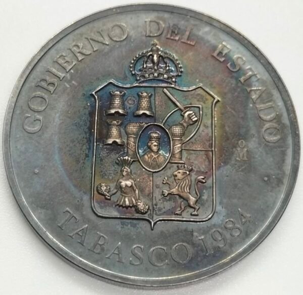 Medalla Plata Feria del Desarrollo 1984 Gobierno del Estado Tabasco Mo.