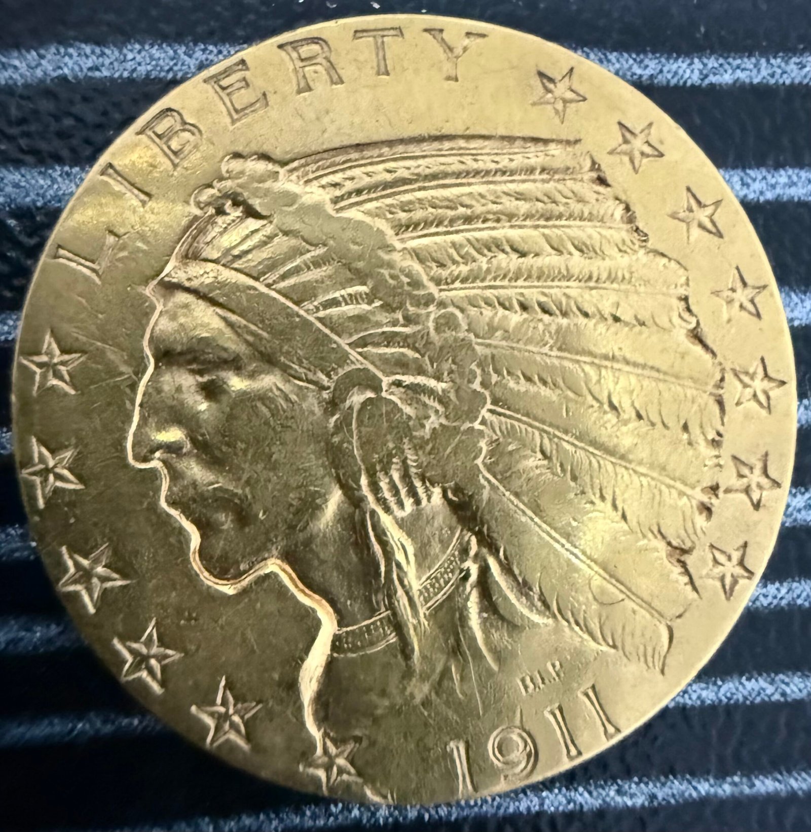 5 Dólares Oro Cabeza de Indio 1911 S | EEUU 3 5 Dólares Oro Cabeza de Indio 1911 S | EEUU - Image 3