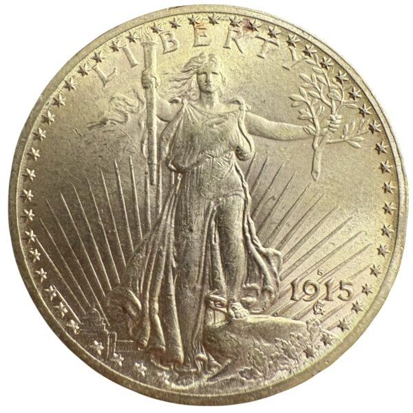 20 Dólares Oro 1915 S | Águila Doble EUA Saint Gaudens