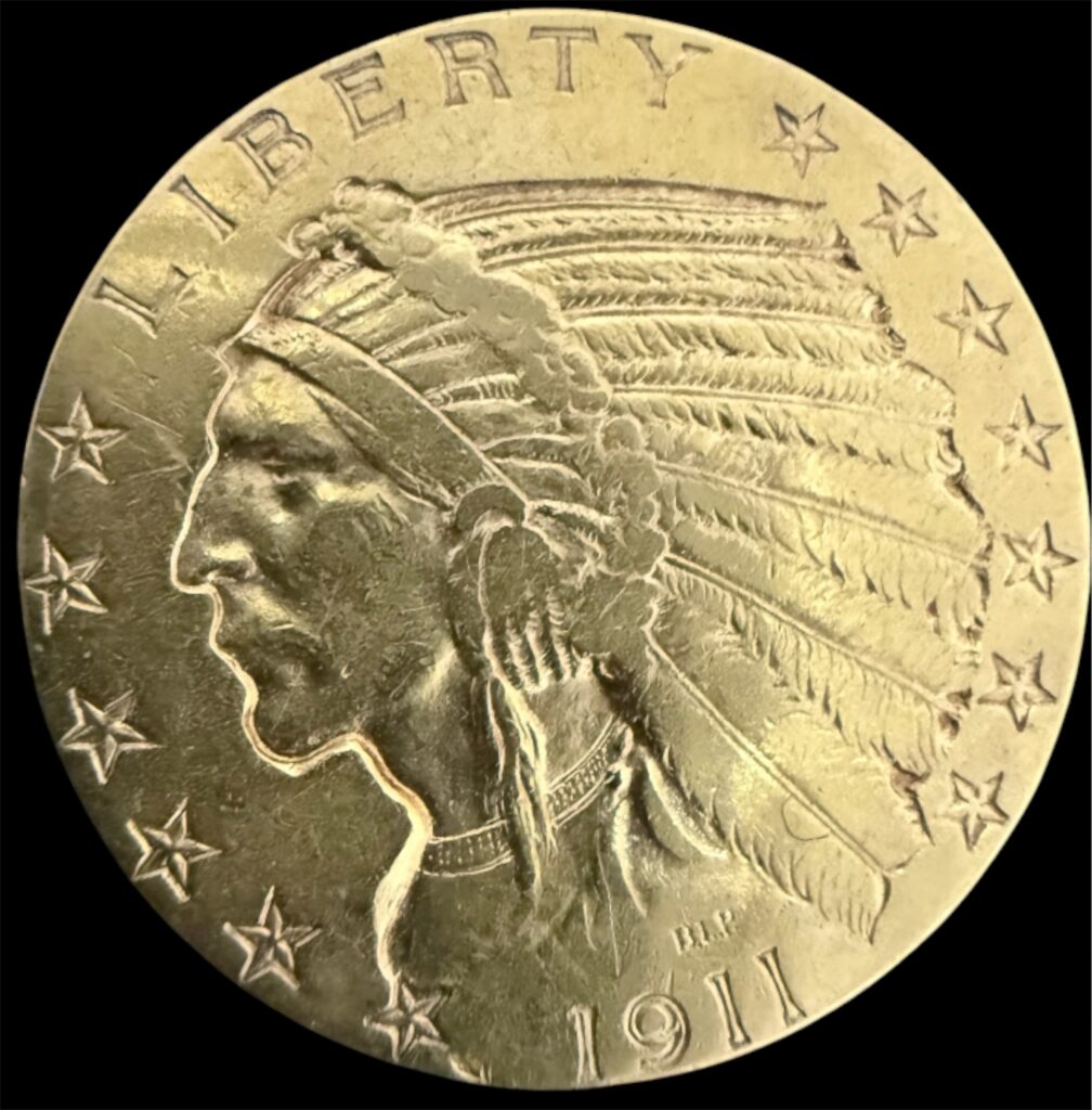 Inicio TodoPrecio.com 52 5 Dólares Oro Cabeza de Indio 1911 S | EEUU