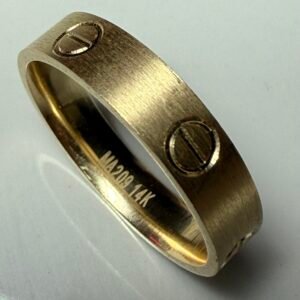 Anillo de Oro 14K Sólido Acabado Satin