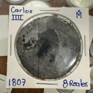8 Reales Carolus llll 1807 México Mo. Plata de Tesoro Enterrado