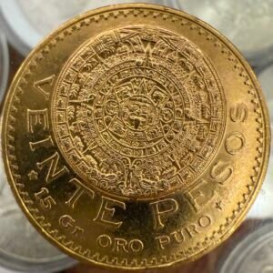 20 Pesos Oro Puro Ley .900 Calendario Azteca 1959 Mo. 15Gr