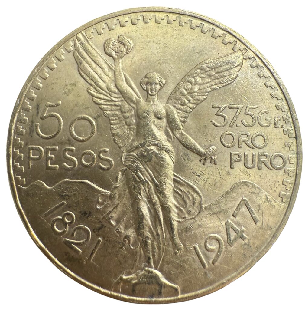 Inicio TodoPrecio.com 45 Centenario de Oro 1947 – 50 Pesos Ley .900 Mo