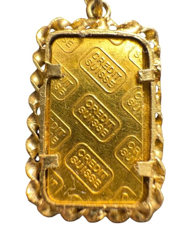 Dije de Oro Engarzado con Crédito Suizo de 1 Gramo - Image 2