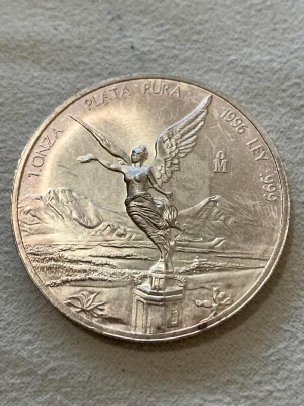 Onza Libertad 1996 Plata Pura .999 UNC