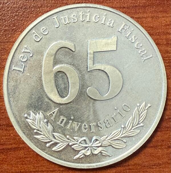 1 Onza Plata .999 Tribunal Federal de Justicia Fiscal y Administrativa Mo. Año 2001 - Image 2