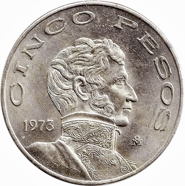 5 Pesos Vicente Guerrero 1971-1978 Níquel