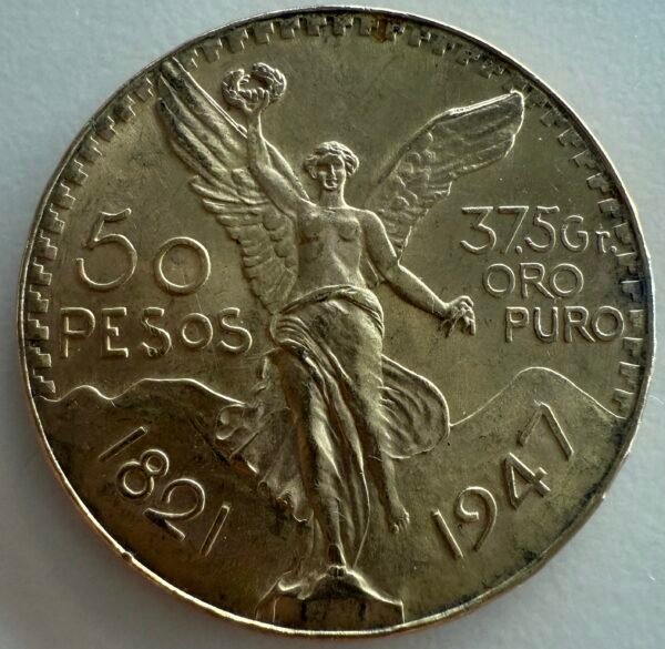 $50 Pesos Centenario 1947 37.5Gr Oro Puro | Ley 0.900 l Mo. México | Ángel de la Independencia - Image 10