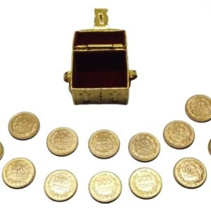 13 Monedas $2 Pesos Oro 21.6K Ley .900 Arras Matrimonio | Oro Sólido Auténtico 1945