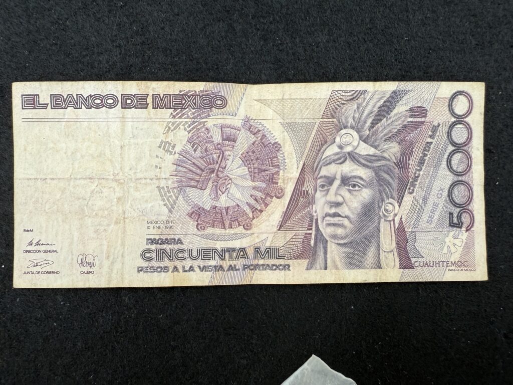 Inicio TodoPrecio.com 8 Billete 50000 Pesos 1990 Cuauhtémoc | Numismática México