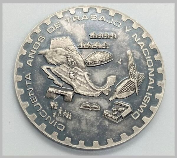 50 Aniversario Fundación S.T.P.R.M. 1935-1985 50 Años de Trabajo y Nacionalismo Plata - Image 2