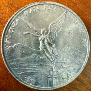 1/10 Onza de Plata Pura .999 Libertad Año 1995 México Mo.