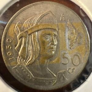 50 Centavos 1950 Plata .300 México Mo.