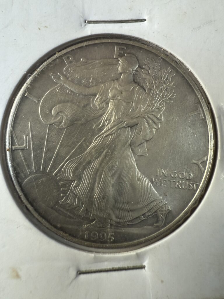 1 Oz. Plata Pura 999 Walking Liberty 1995
