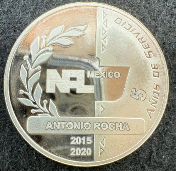 1 Onza Plata .999 Ángel de Independencia y Calendario Azteca México Ceca Mo. UNC - Image 4