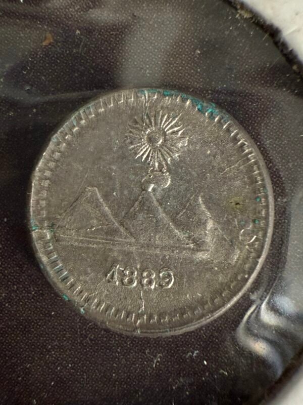 1/4 de Real Guatemala 1889 Plata .835 1.1cm 0.76gr
