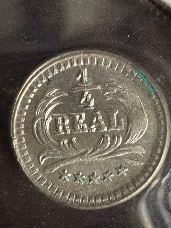 1/4 de Real Guatemala 1889 Plata .835 1.1cm 0.76gr - Image 2